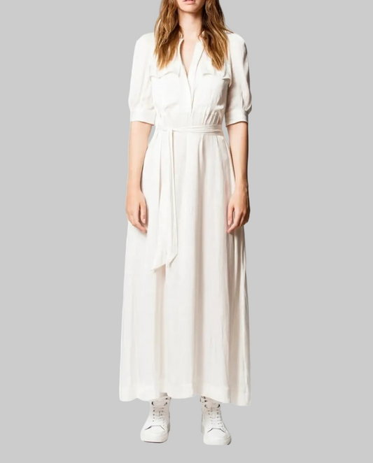 ZADIG & VOLTAIRE Cream Satin Dress - Size S