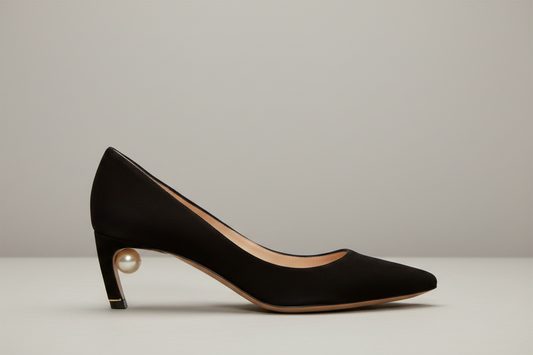 NICHOLA KIRKWOOD Faux Pearl Suede Pump - Size 41