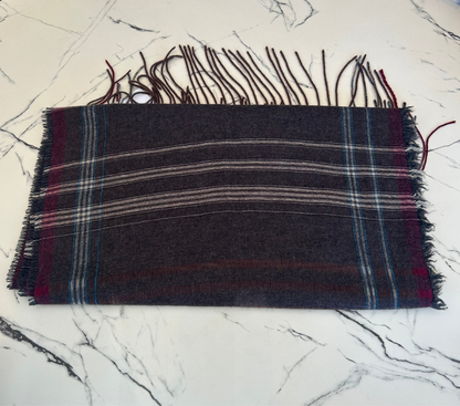 Faliero Sarti Plaid Fringe Scarf