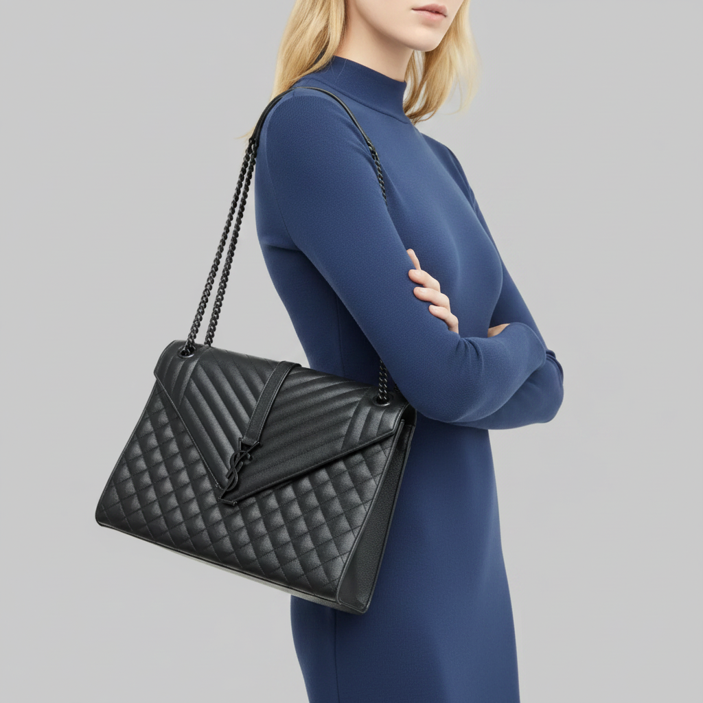 SAINT LAURENT Large Envelope Shoulder Bag