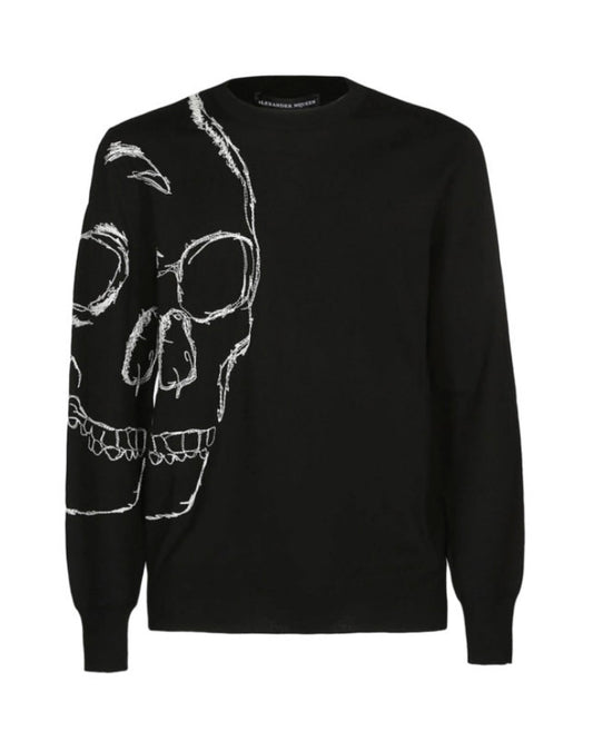 ALEXANDER MCQUEEN
Skull embroidered sweater - Size Medium