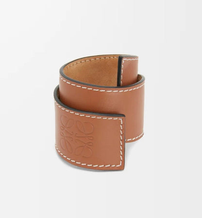 LOEWE Anagram Leather Slap Bracelet