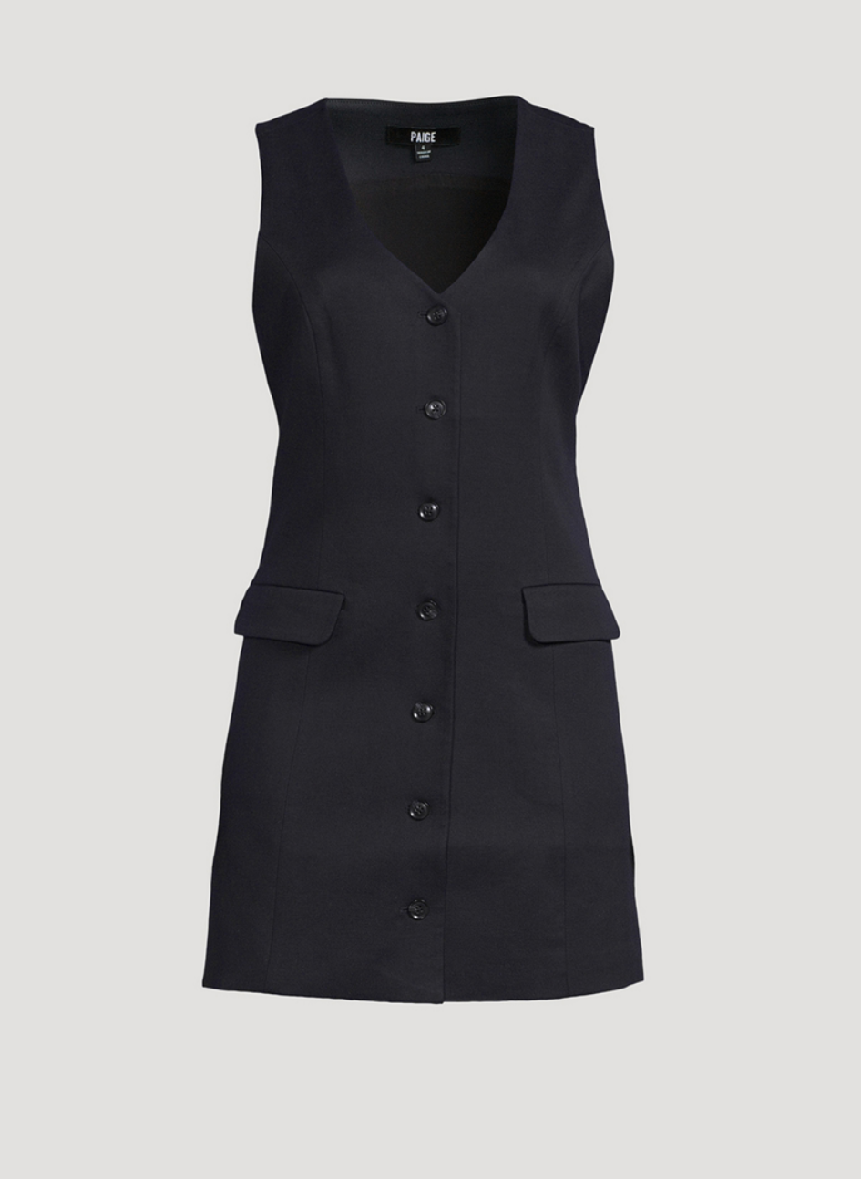 PAIGE Wells Navy Mini Dress - Size 4