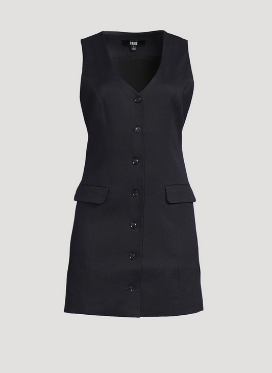 PAIGE Wells Navy Mini Dress - Size 4