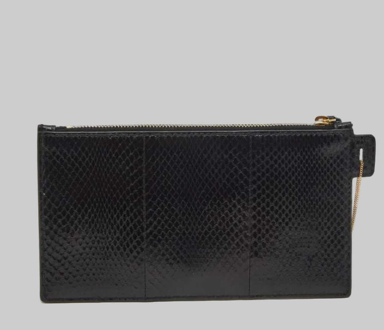 SAINT LAURENT Ayers Watersnake Leather Chain Pouch