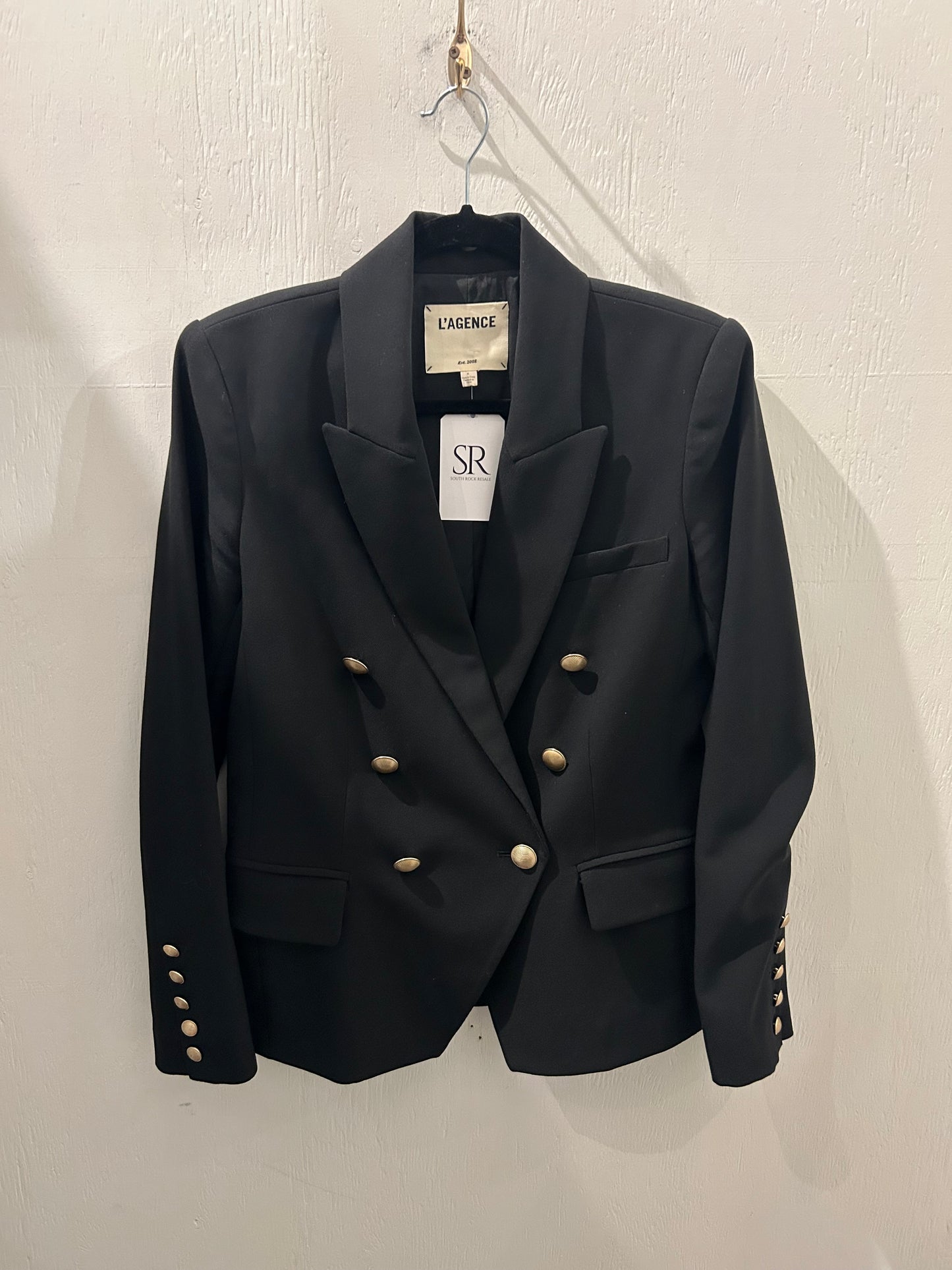 LAGENCE Black Kenzie Double Breasted Blazer - Size 4