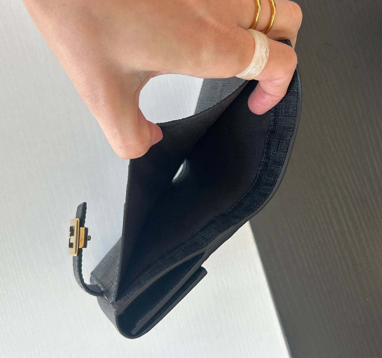 FENDI Zucchino Compact Monogram Wallet