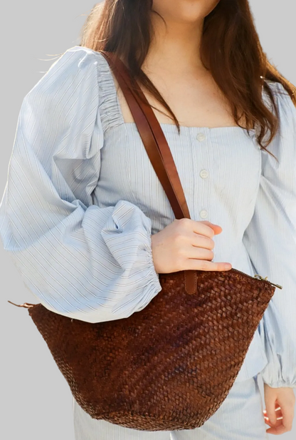 GANNI Striped Puff Sleeve Blouse - Size 38