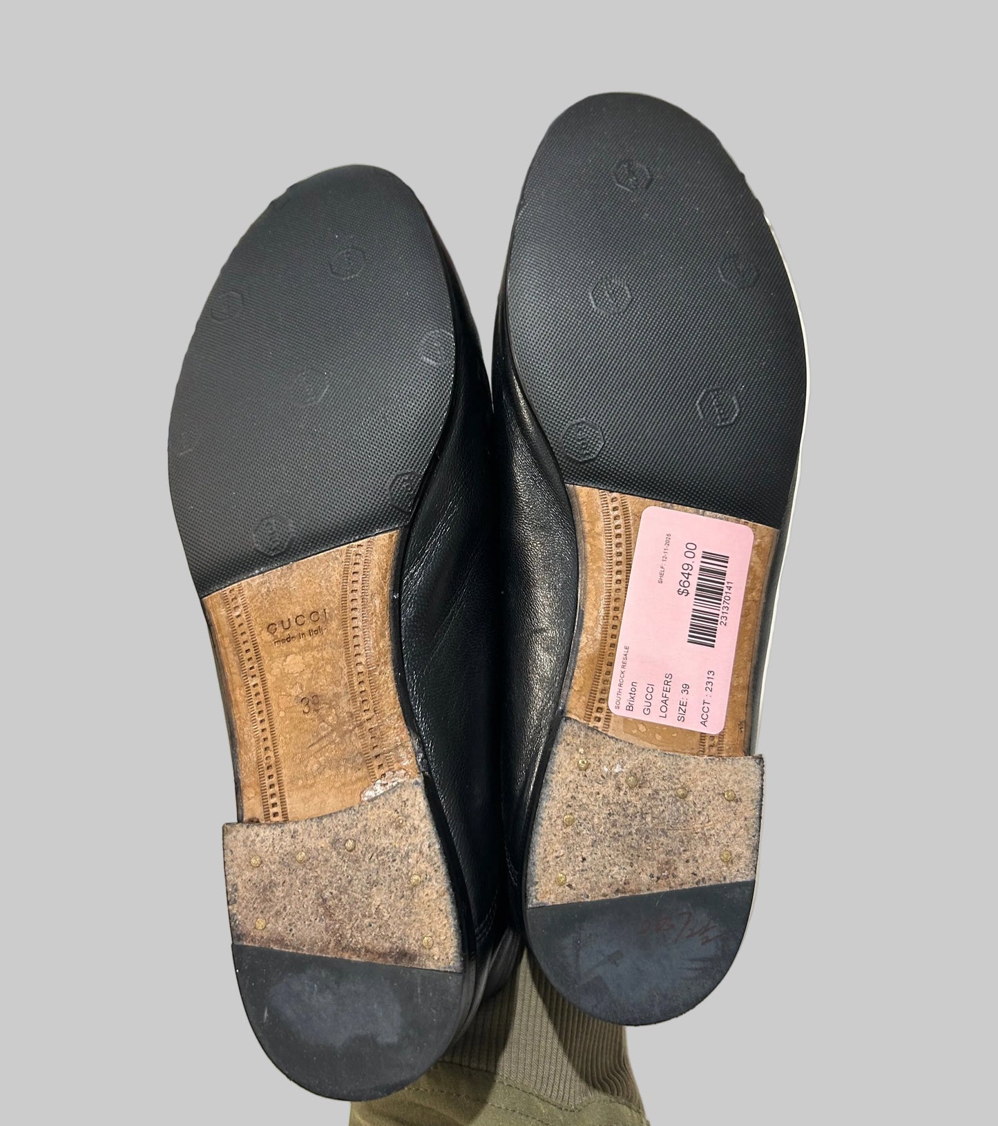 GUCCI Brixton Loafers - Size 39