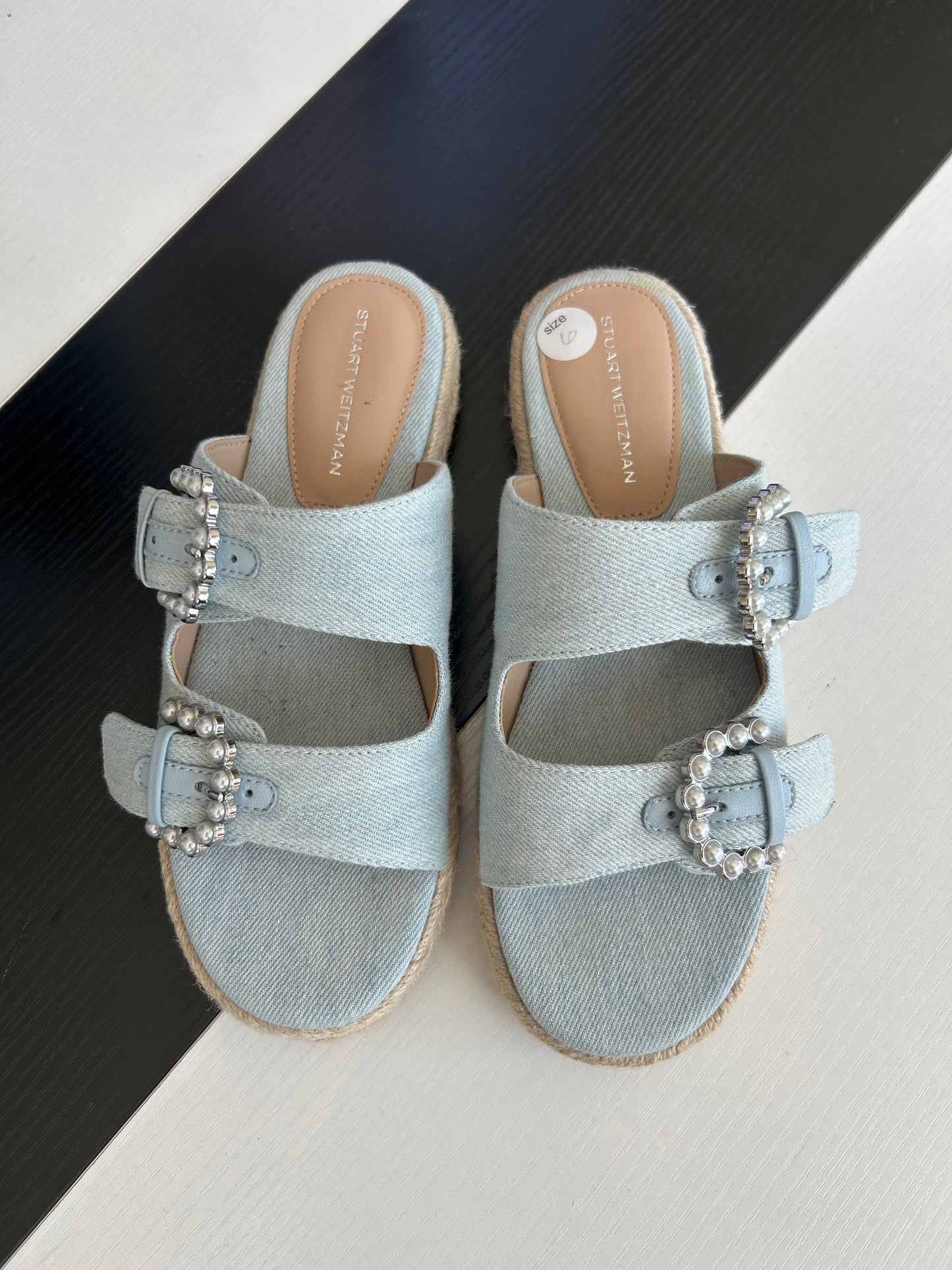 STUART WEITZMAN Toni Pearl Sandals - Size 6