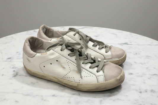 GOLDEN GOOSE White Superstar Sneakers - Size 36