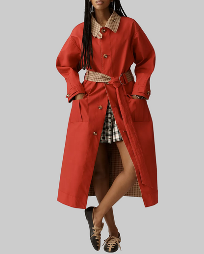 NEW* DAMSON MADDER Anja Reversible Honey Trench - Size 12