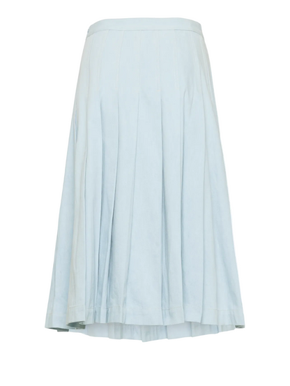 NEW* BABATON Pleated Denim Midi Skirt - Size 8