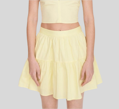 STAUD Yellow Mini Skirt - Size 12