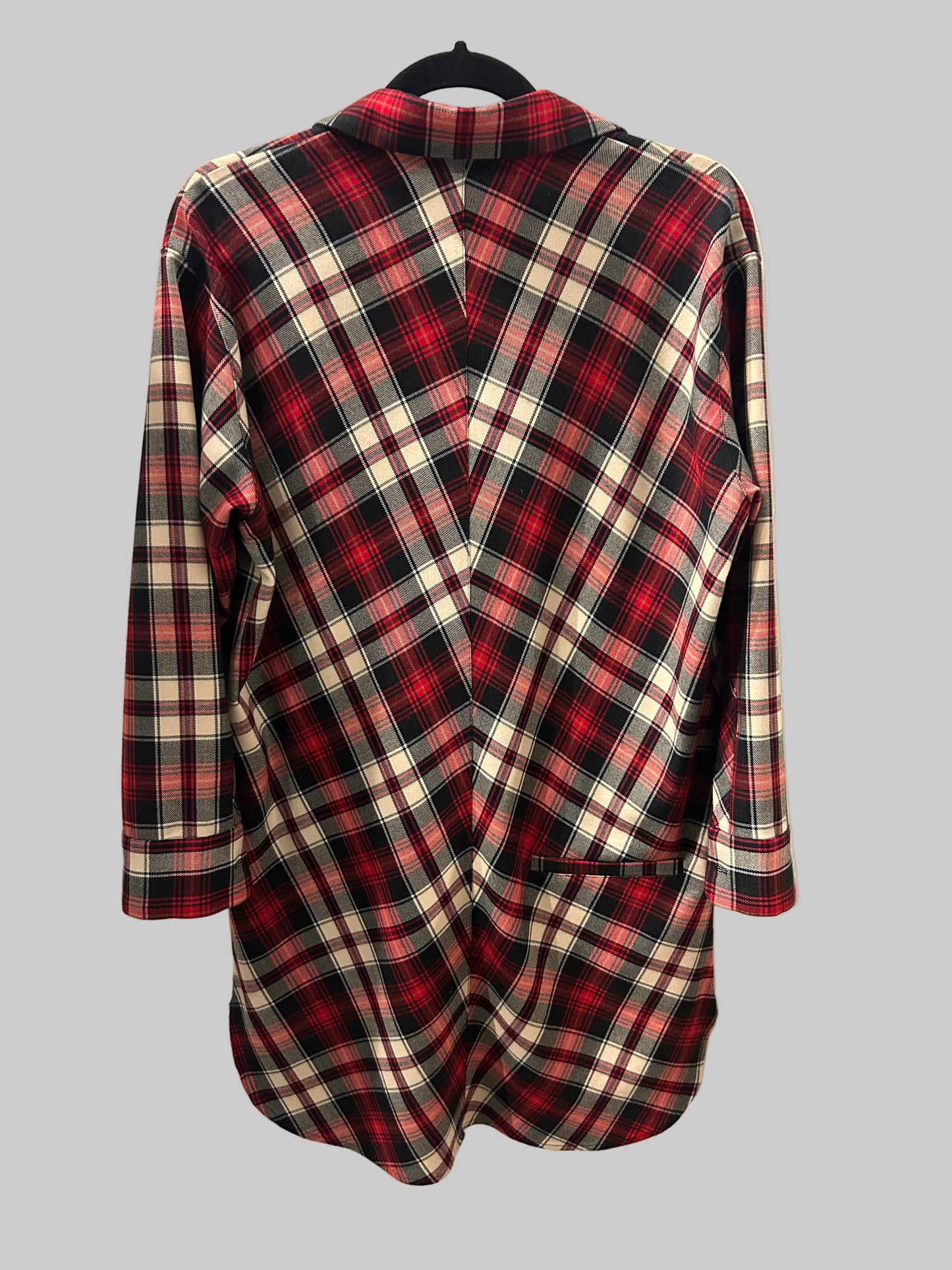MAJE Long Plaid Button Up - Size 1