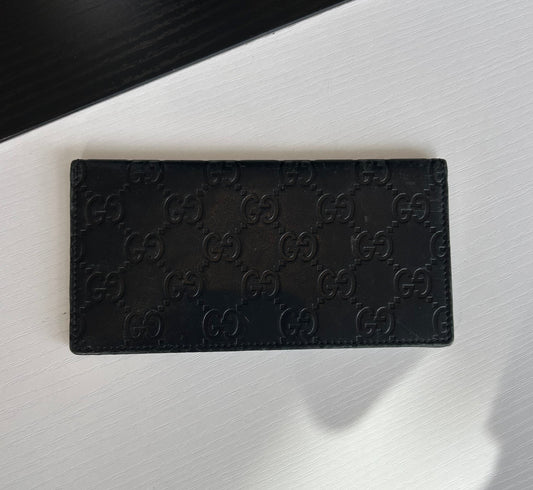 GUCCI Black GG Long Wallet
