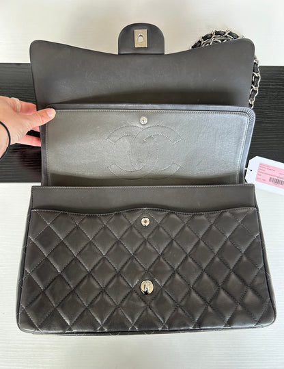 CHANEL 2012 Quilted Lambskin Maxi Double Flap