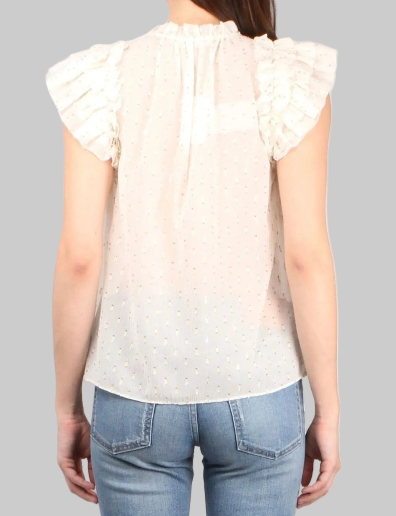 ULLA JOHNSON Cream Blouse - Size 6