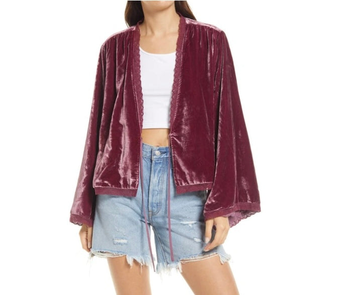 NEW* FREE PEOPLE Velvet Cardigan - Size L