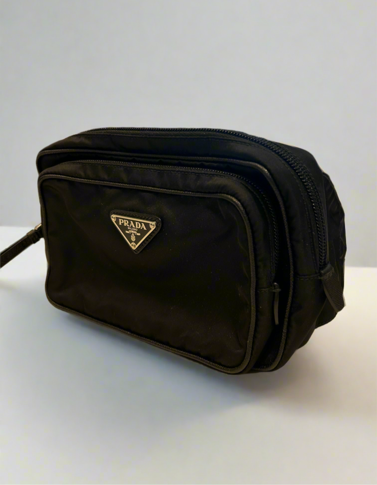 PRADA Nylon Leather Trim Belt Bag