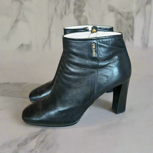 PRADA Block Heel Boots - Size 41