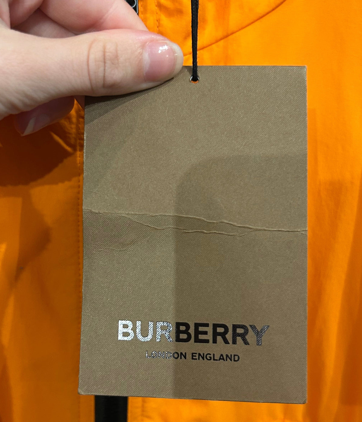 NEW* BURBERRY Orange Windbreaker Jacket - Size 4