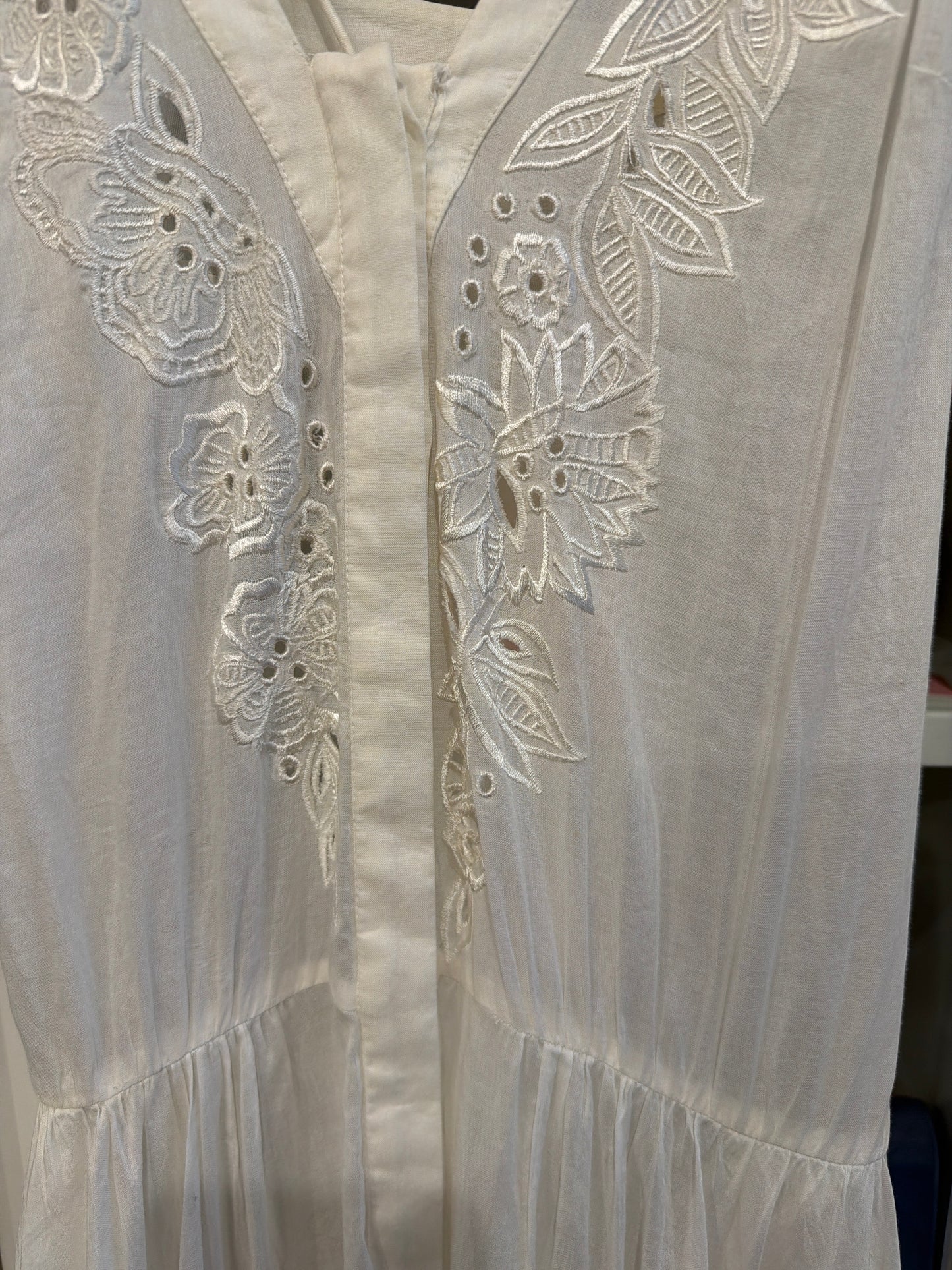 Roberto Cavalli White eyelet Maxi dress - size 40