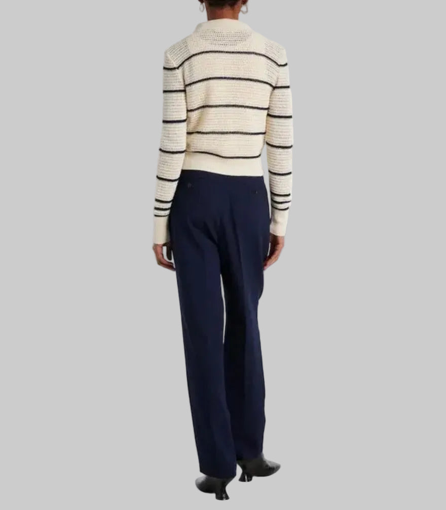 FRAME Striped Knit Button Up - Size L