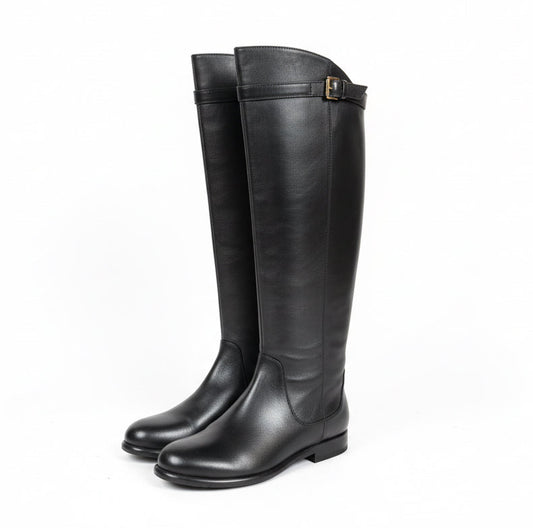 GEORGIO ARMANI Leather Riding Boots - Size 36
