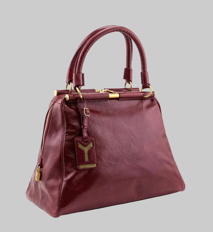 YVES SAINT LAURENT Red Patent Swing Bag