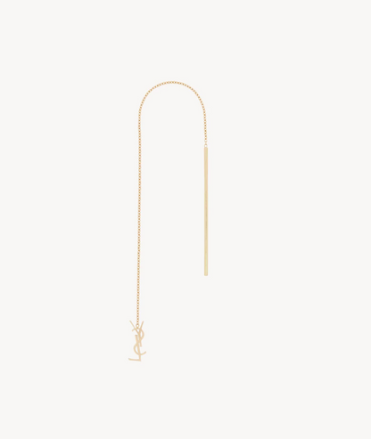 SAINT LAURENT Cassandre Drop Earrings 18k Yellow Gold Earrings