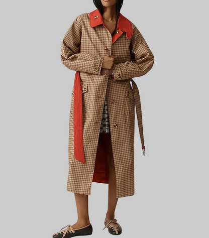 NEW* DAMSON MADDER Anja Reversible Honey Trench - Size 12