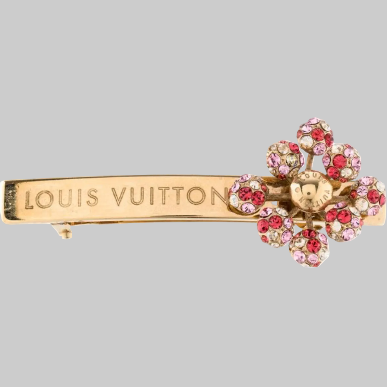 LOUIS VUITTON Swarovski Crystal Flower Hair Clip