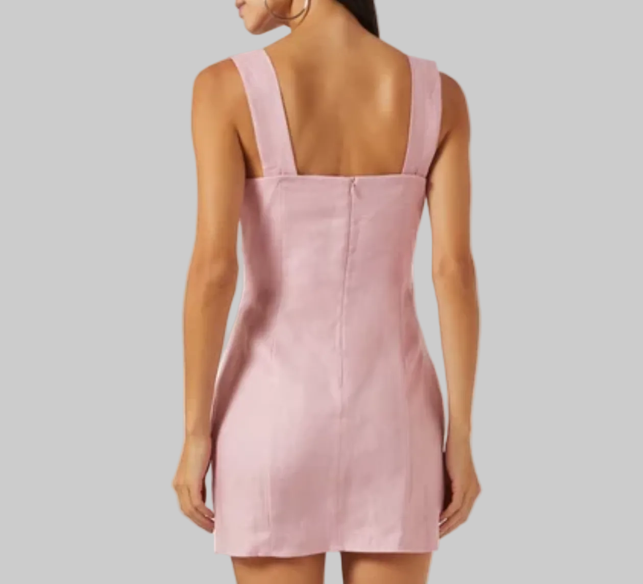 REFORMATION Pink Linen Mini Dress - Size 12