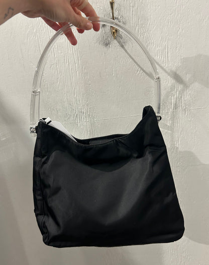 PRADA Nylon Tessuto Lucite Top Handle