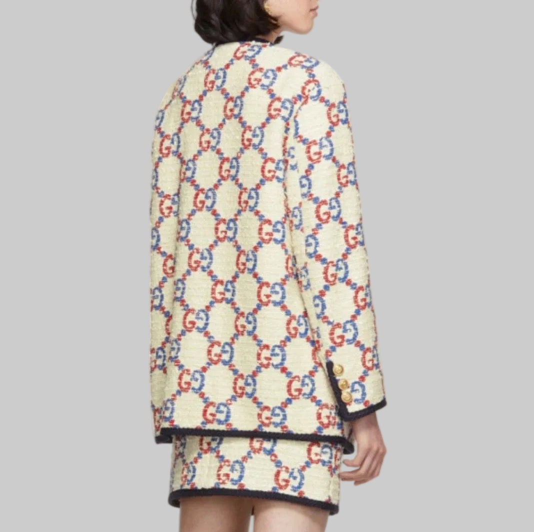 GUCCI Tweed GG Sylvie Jacket - Size S