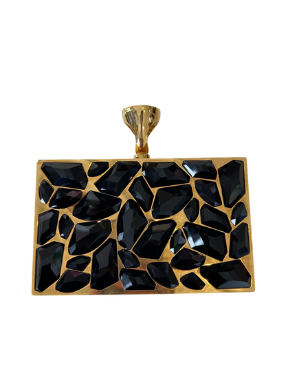 TOM FORD - Crystal Brass Ring Clutch