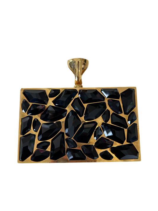 TOM FORD - Crystal Brass Ring Clutch