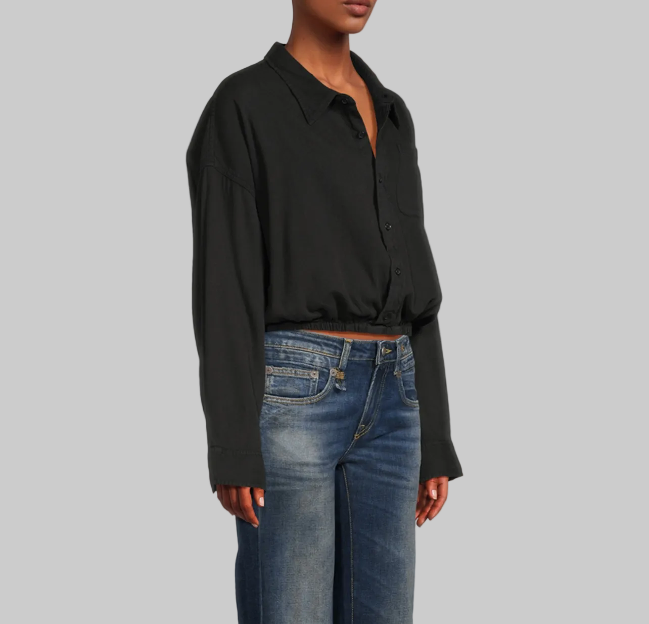 R13 Cinched Waist Button Up - Size S