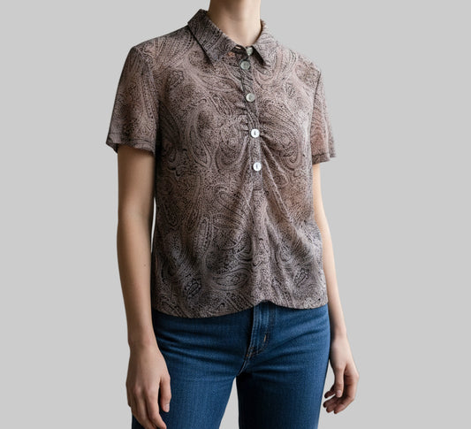 ETRO Paisley Button Front Blouse - Size S