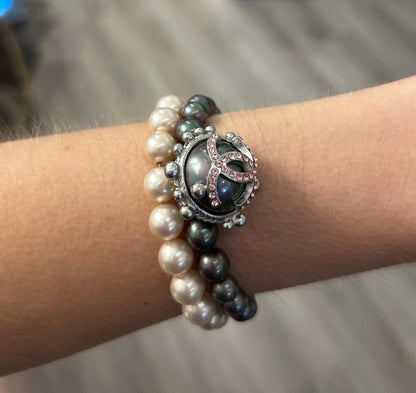 CHANEL Pearl Double chain Bracelet