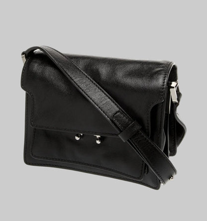 MARNI Black Trunk Leather Crossbody
