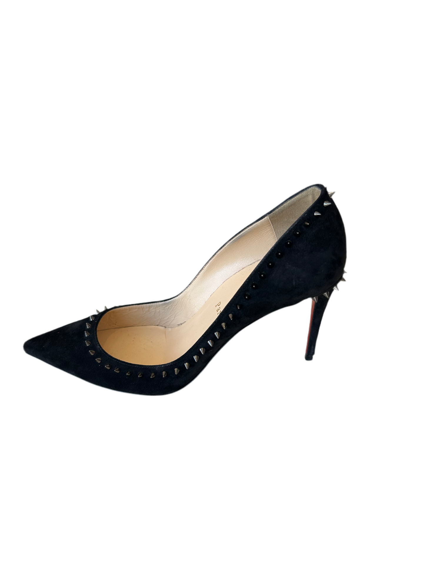 Christian Louboutin suede spiked pumps - size 37.5