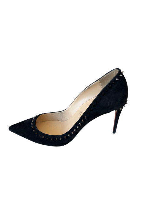 Christian Louboutin suede spiked pumps - size 37.5