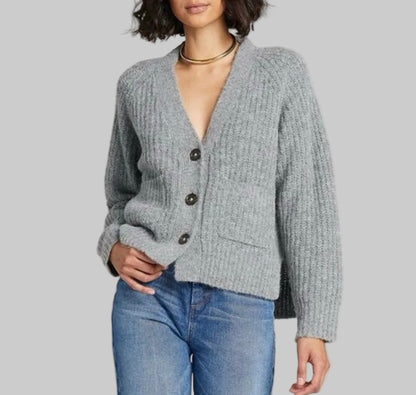 A.L.C. Grey Knit Cardigan - Size M