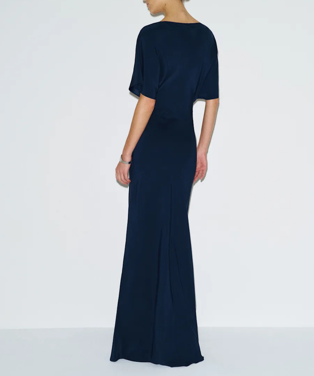 REFORMATION Caila Navy Silk Dress - Size M