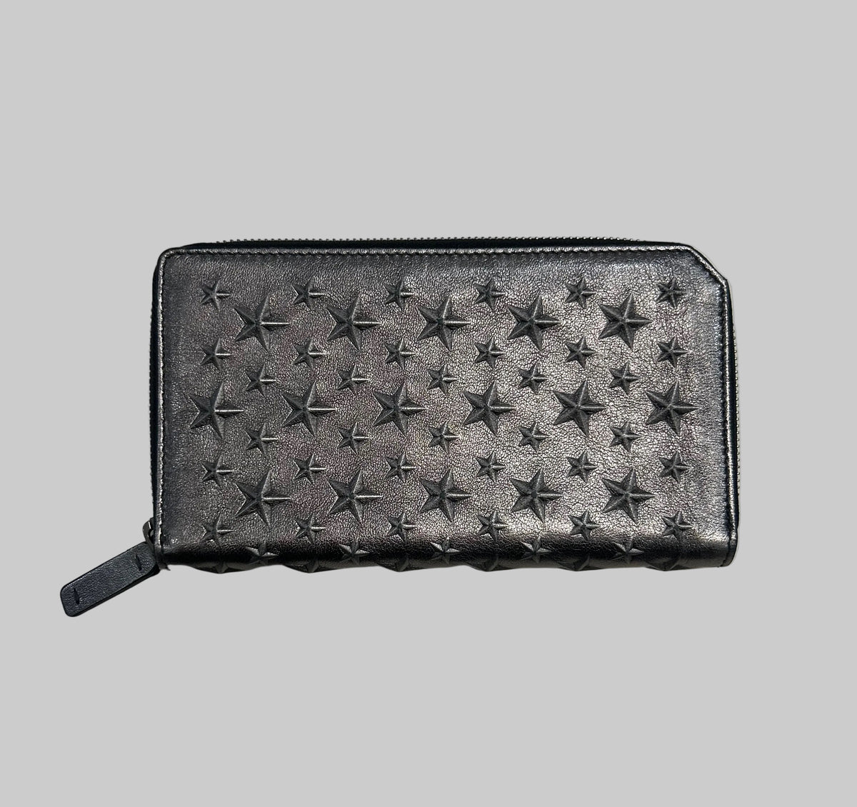 JIMMY CHOO Zip Around Metallic Stars Wallet