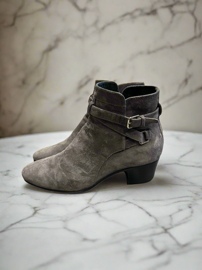 YVES SAINT LAURENT Suede Buckle Boot - Size 37