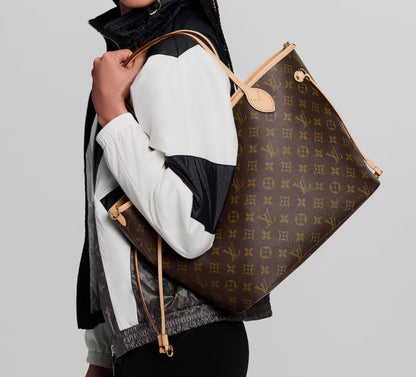 LOUIS VUITTON Neverfull MM Monogram Inside Out Stripe Tote