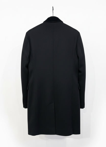 BURBERRY Black Wool & Cashmere Coat - Size 44 (xs)